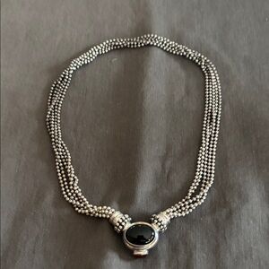 Joseph Esposito Sterling and stone necklace.